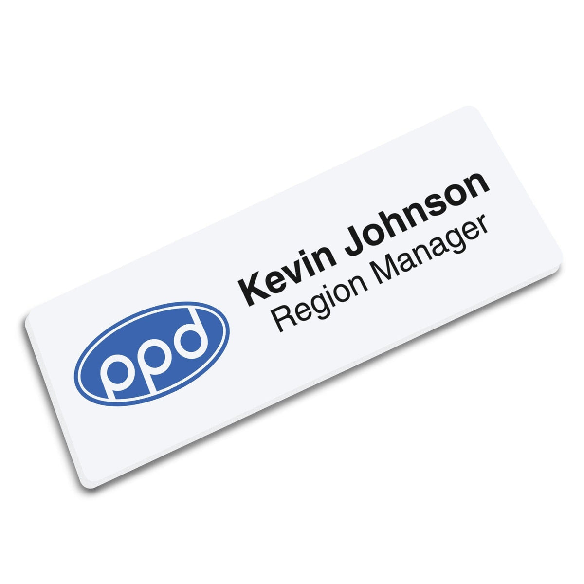 Personalised Name Badge Staff ID White
